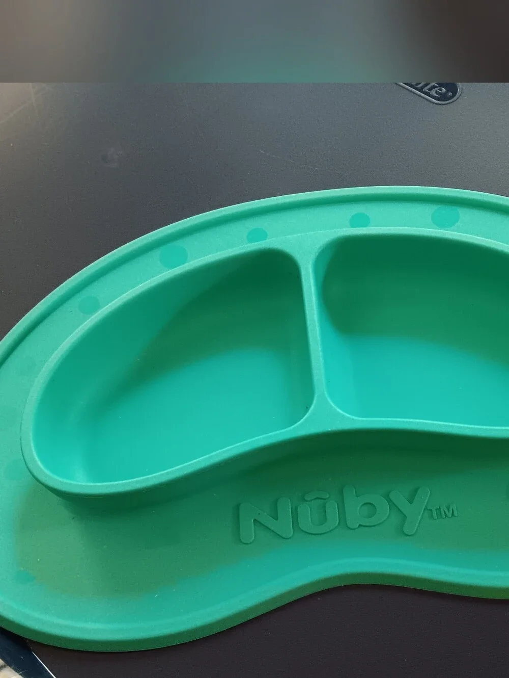 Unk Silicone Baby Bibs and Divided Plate - Yellow, Cream, Teal